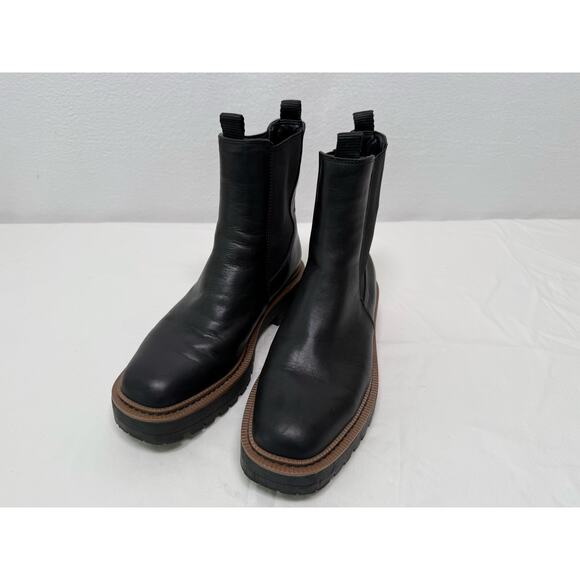 Sam Edelman Laguna Black Leather Chelsea Boot, Women's Size